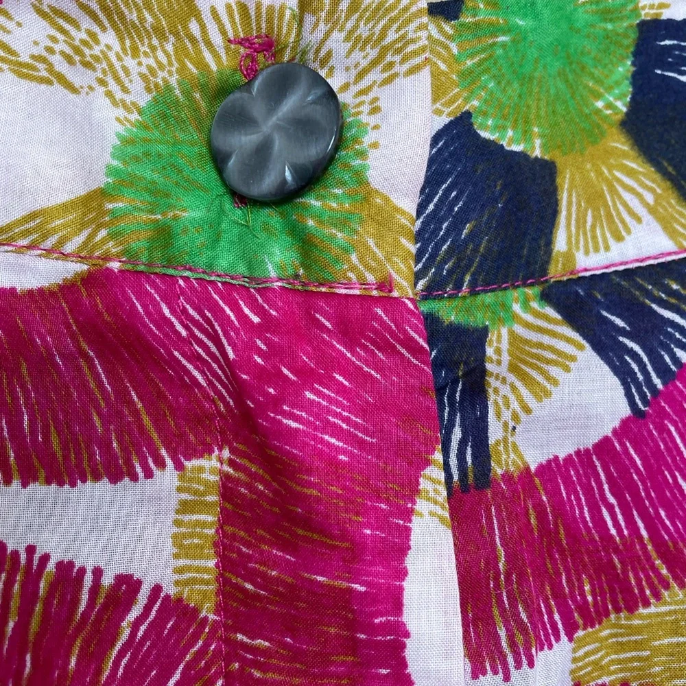 African Print Lightweight Cotton Shorts, Bright Pink, XL-XXL - Picture 5 of 9